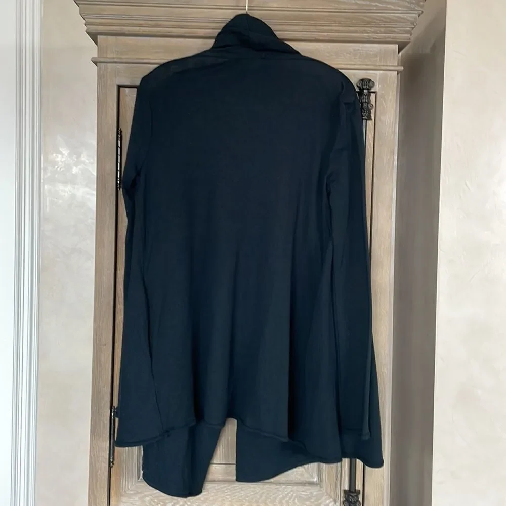 T by Alexander Wang black cotton cardigan long size small